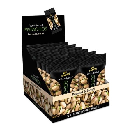 Paramount Farms. Paramount Farms Wonderful Pistachios, Salt & Pepper, 1.25oz Pack, 12/Box 091842A25S
